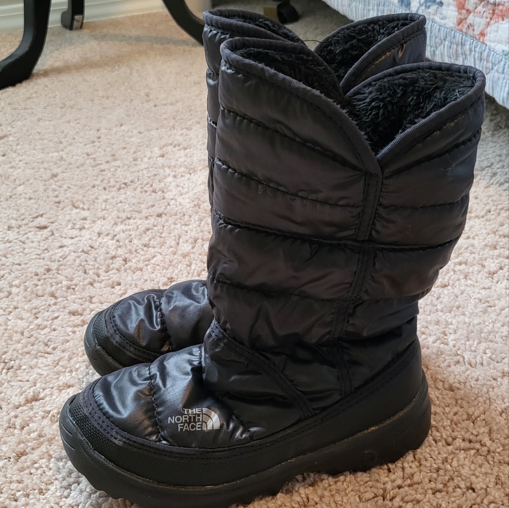 North Face Girls Black Winter Boots